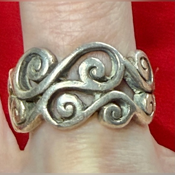 Brighton Jewelry - Brighton Sterling Silver 925 Scroll Filigree Ornate Band Ring Size